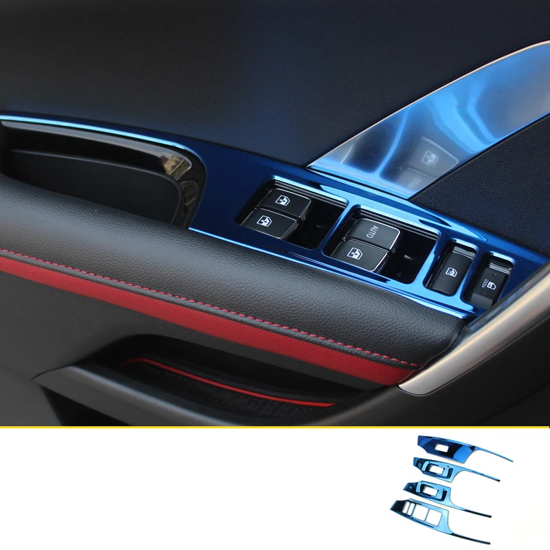 

lsrtw2017 stainless steel car window control panel trims decoration for Changan CS55 2017 2018 2019