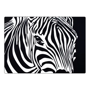 

European Simple Style Black and White Zebra Geometric Rectangular Rug Washable Non-Slip Carpet Children's Room Play Room Bedroom