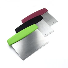 Нож из нержавеющей стали, скребок для крема, инструмент для выпечки торта со шкалой, машинка для резки теста, кухонные принадлежности для выпечки