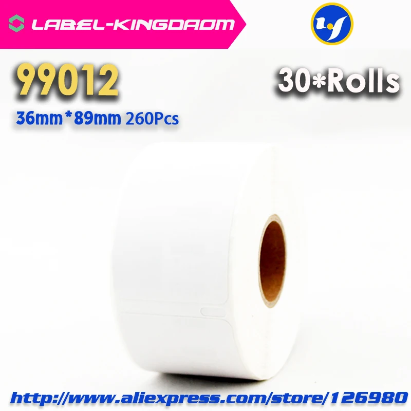 30 Rolls Dymo Compatible 99012 Label 36mm*89mm 260Pcs/Roll for LabelWriter400 450 450Turbo Printer Seiko SLP 440 | Компьютеры и офис