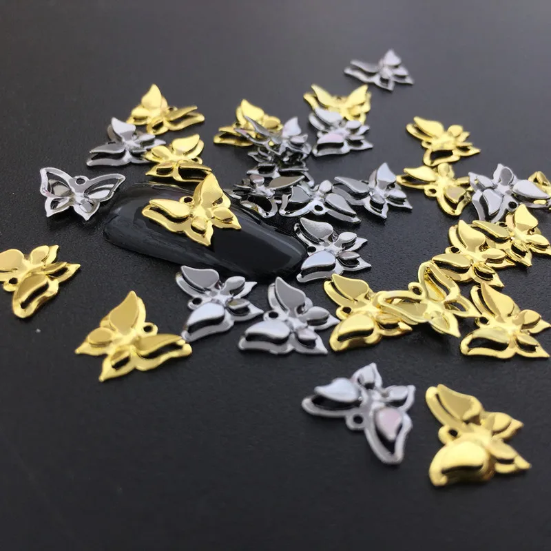 5 шт./упак. Японии сплав для маникюра Art в стиле панк 3D с металлической бабочкой
