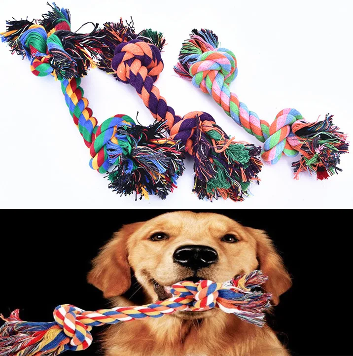 Hot sale Pet Toys for dog funny Chew Knot Cotton Bone Rope Puppy Dog