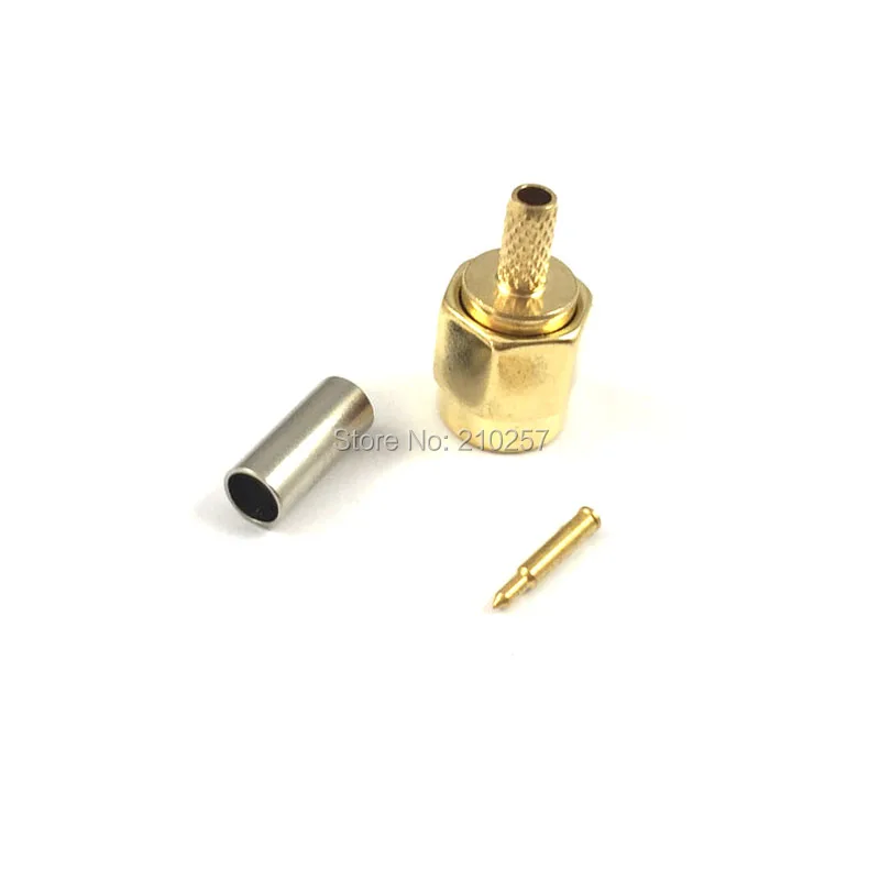 무료 배송 100pcs RF SMA 남성 압착 스트레이트 햄 라디오 커넥터 케이블 Rg174 Rg316
