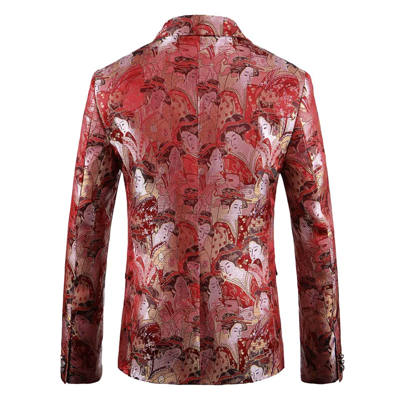 Men's suit blazer high quality high-grade embroidery court style large size men's single West men's business casual single West Men's suit blazer high quality high-grade embroidery court style large size men's single West men's business casual single West