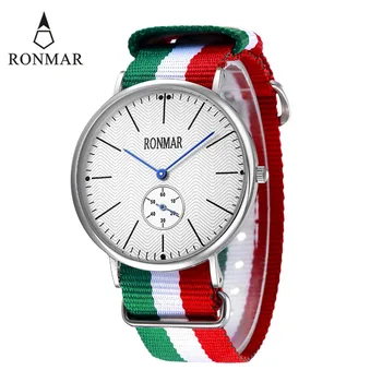 

Luxury Fashion Women Ladies Watches Nylon and Stainless Steel Strap Out for Sports Casual Quartz Wrist Watches RONMAR 2018