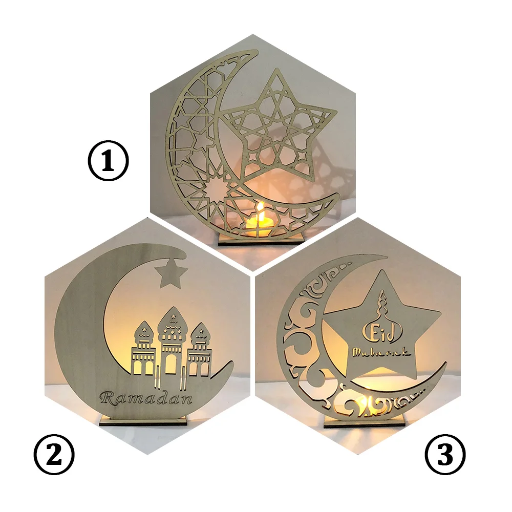 LED Tealight Eid Мубарак свечи лампа креативный Рамадан Супер Яркий праздник Декор