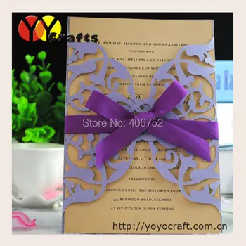 

invitation card customlizable laser cut wedding invitation card