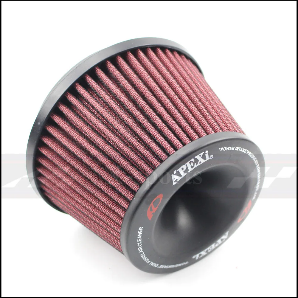 Filtros de automóviles de alto flujo filtro de aire entrada de aire Universal APEXI rojo 3 pulgadas 76mm con Base de conexión de automóviles Filtros de automóviles de alto flujo filtro de aire entrada de aire Universal APEXI rojo 3 pulgadas 76mm con Base de conexión de automóviles