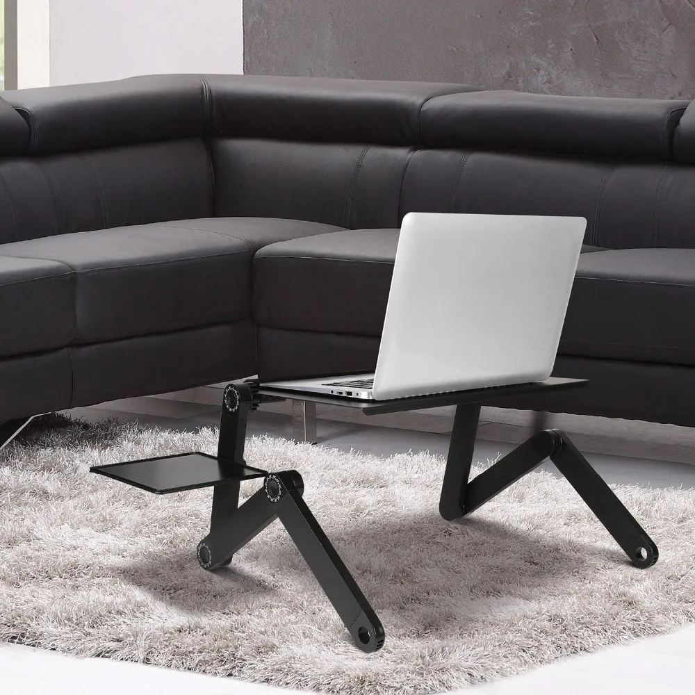 Adjustable Ergonomic Portable Aluminum Laptop Desk With Mouse Pad