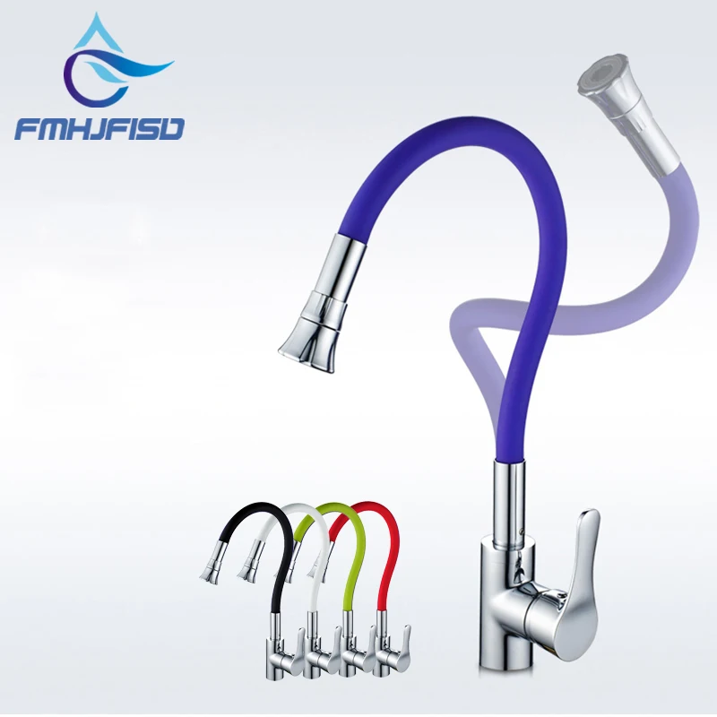 Multi Color Kitchen Faucet Universal Direction Single Handle Mixer