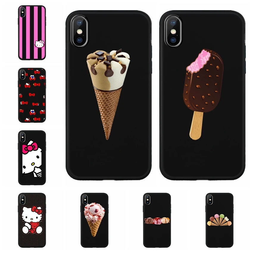 Милый чехол Hello kitty для iphone 7X7 plus 6 6S 8 8plus X XR XS MAX мягкий силиконовый из ТПУ Z635 |