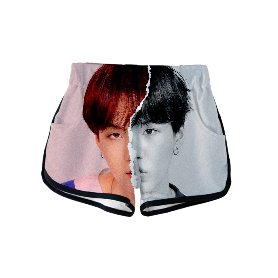 

BF LUCKYFRIDAYF Hot Sale 2019 3D Print LOVE YOURSELF ANSWER Women Clohtes Ladies Shorts Hip Hop Kawaii Harajuku Kpop Cool Shorts
