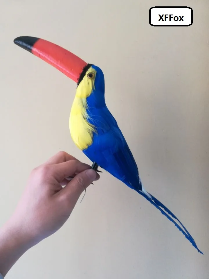 

new creative simulation blue big mouth bird model polyethylene&furs Toucan toy gift about 42cm xf0355