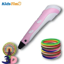 KidsTime 3D Pen Printer 3D Drawing Scribble Printing Pencil with Colorful PLA Filament for Kids DIY Children Gifts