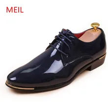MEIL 2018 Men Shoes Patent Leather Shoes Man Formal Pointed Toe Luxury Dress Shoes zapatos hombre Oxfords wedding shoes opp 2017 men s leather dress shoes patent leather with buckle casual dress shoes low heel zapatos hombres oxfords for men