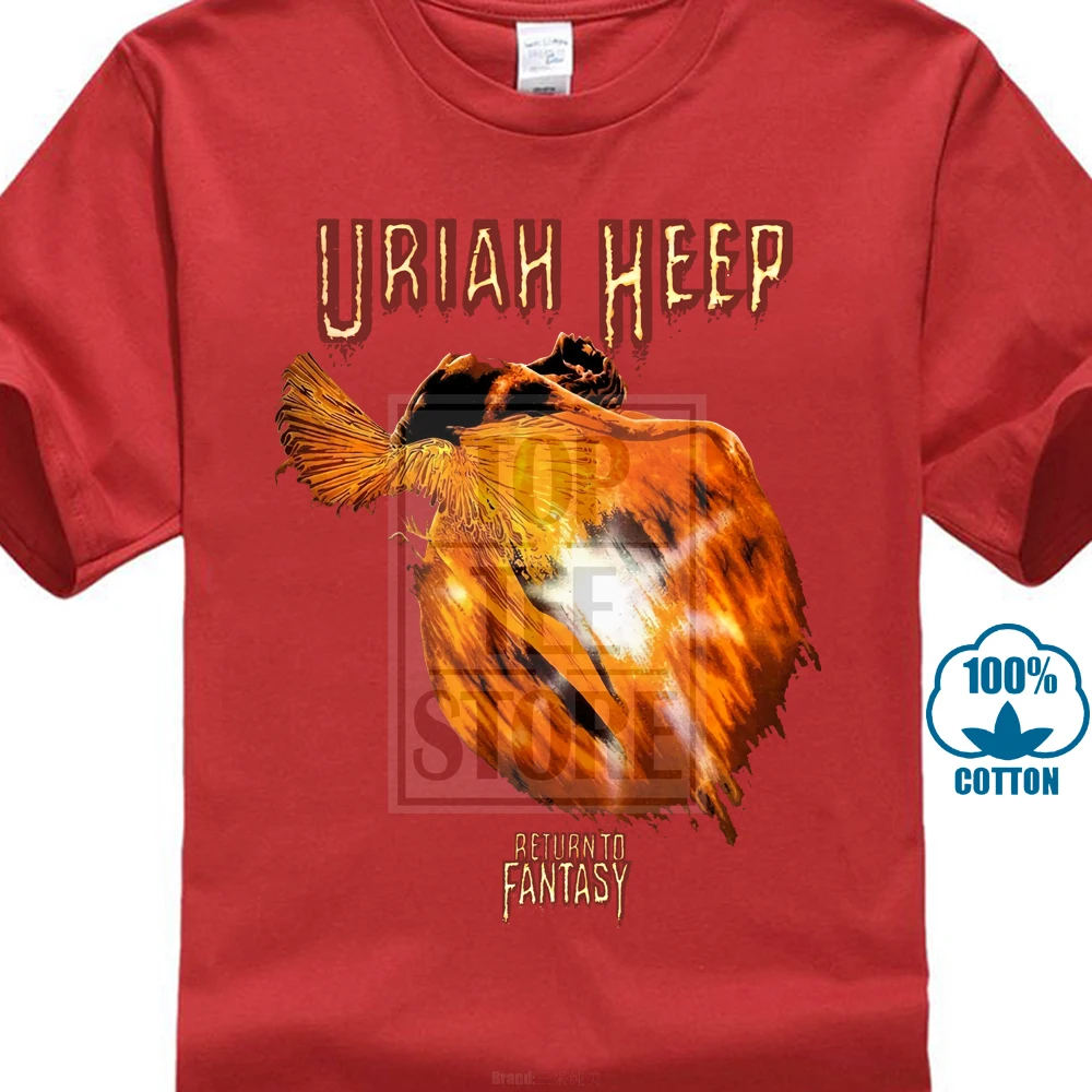 Uriah Heep Return To Fantasy черная футболка Styx Nazareth жесткий рок темно фиолетовый - Цвет: Красный