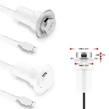 Встроенный в стол слот USB 2,0 3 порта концентратор сплиттер адаптер для ноутбука ПК компьютер