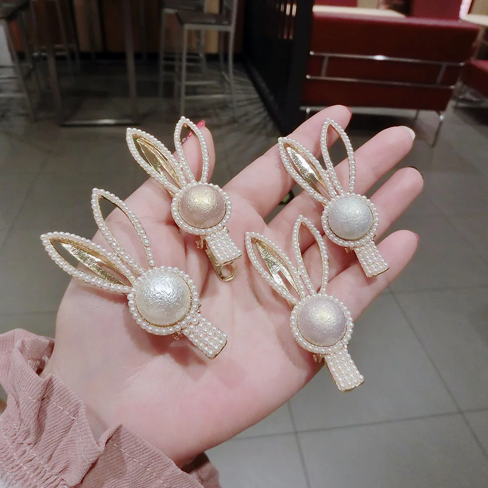 Заколки невидимки для волос с белым и розовым Кроликом 2019|Украшения волос| |