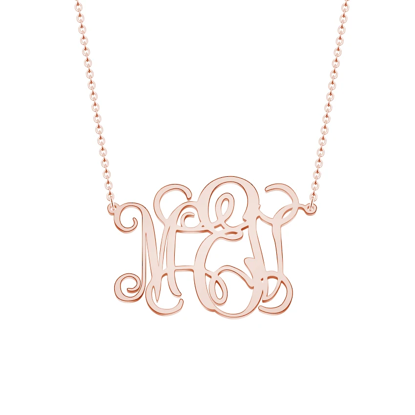 Fashion Personalized Custom Monogram Necklace Women Initial Pendant Chains Necklaces Birthday Gifts Valentine's Day Jewelry Kids