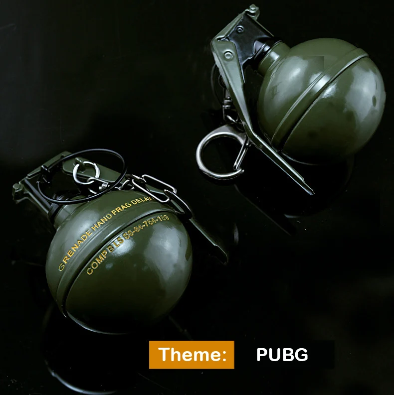 6 см игра Playerunknown's Battlegrounds Frag гранат оружие модельный брелок PUBG сплав брелок подвеска сувенир Шарм вентиляторы подарок