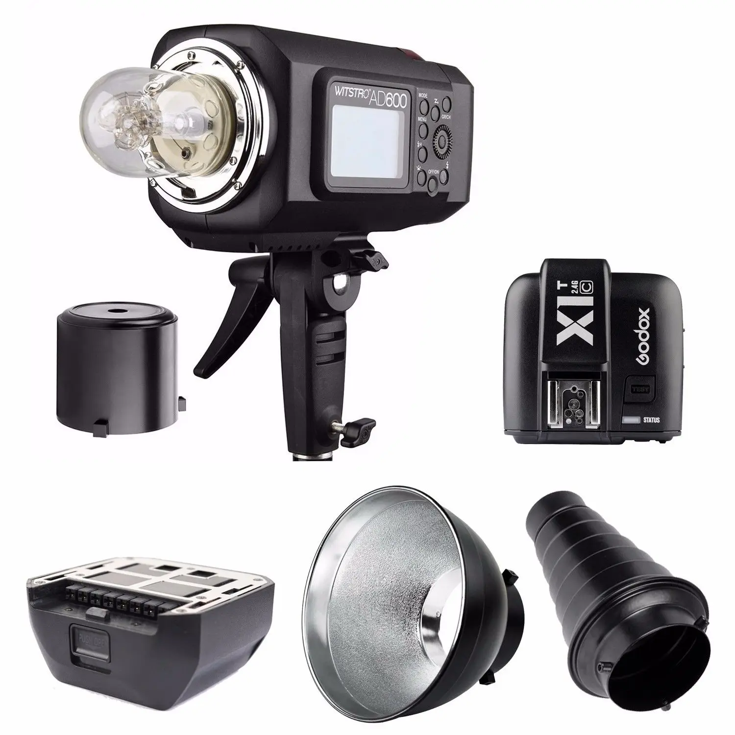 

Godox AD600B TTL 600W Portable Wireless Strobe Flash Bowens Mount + X1T-C For Canon Flashes Lighting