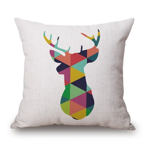 Nordic style Deer Géométrique Housse De Coussin Mountain flèches taies d/'oreiller en coton