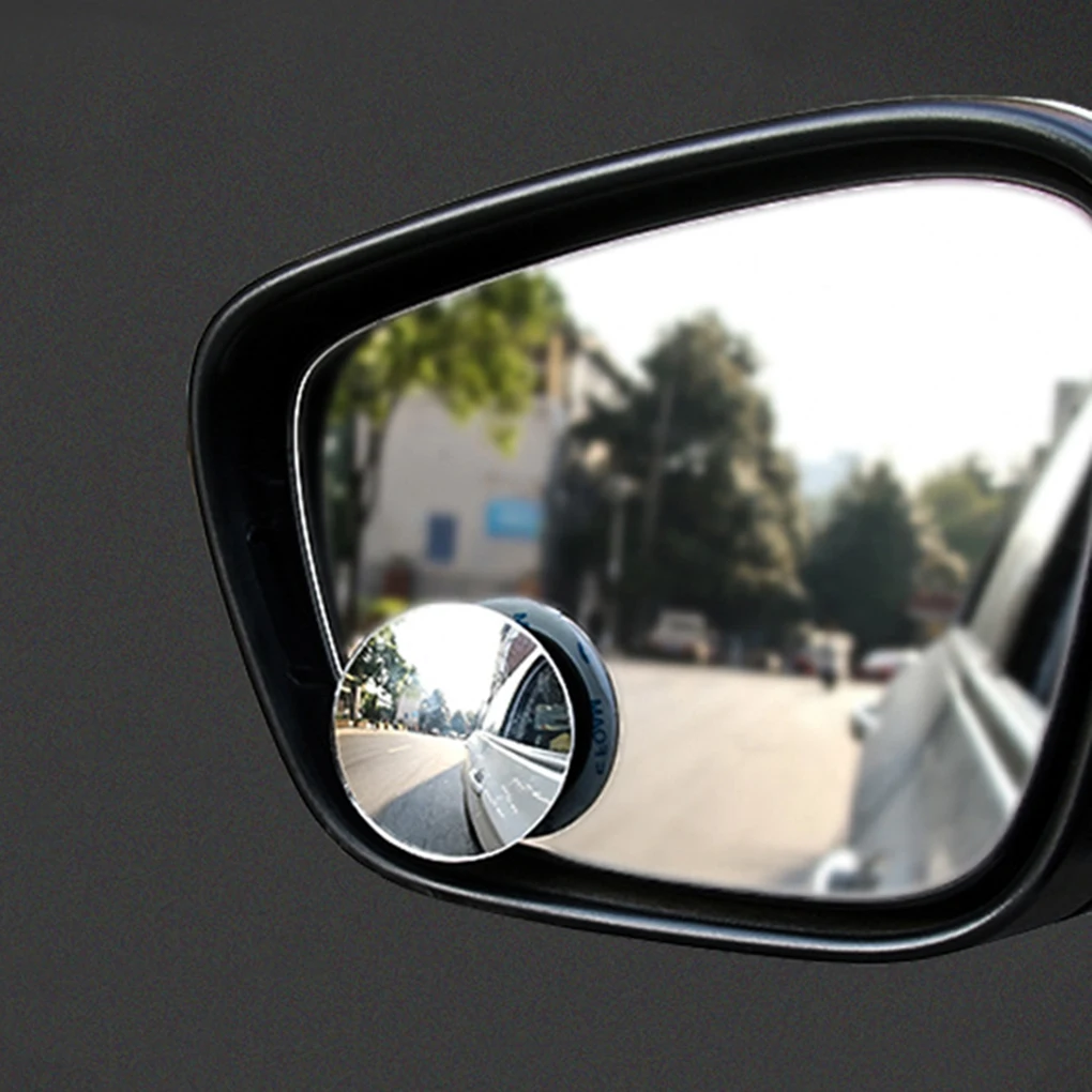 

1 Pair 360 Degree Frameless Ultrathin Wide Angle Round Convex Blind Spot Mirror for Parking Rear View Mirror High Quality