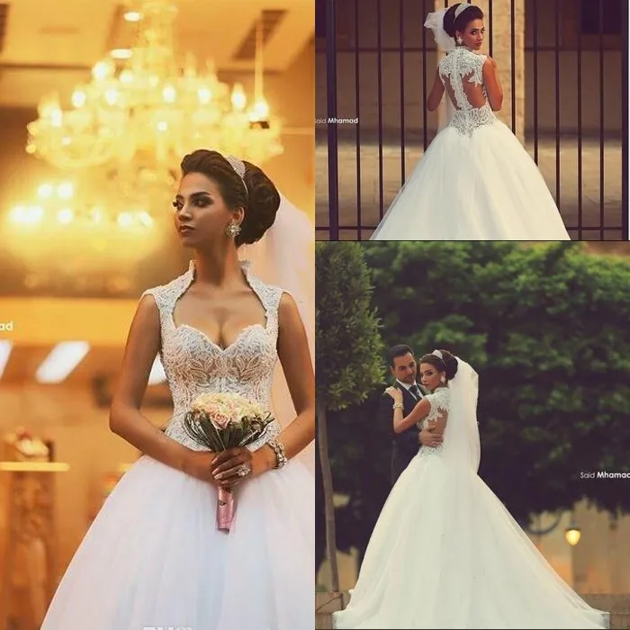 

Sweetheart Saudi Arabic Backless Winter Wedding Dresses Zipper Back Appliques Beaded Bodice Sheer Ball Gown Bridal Gowns