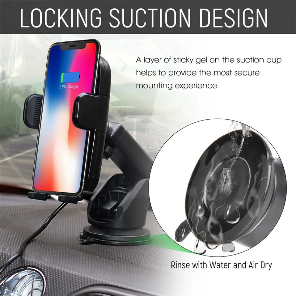 10W Wireless Car Charger For iphone X 8 plus 05