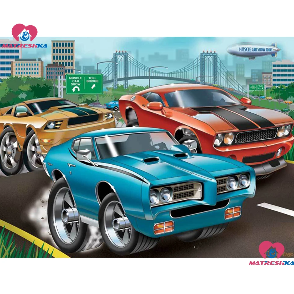 Diamond embroidery car diamond painting full square diamond mosaic for ...
