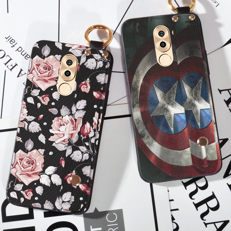 

Cool Captain Shield Case For Huawei Honor 5X 6A 6X GR5 2017 3D Relief Floral Silicon Cover For Huawei Nexus 6P P8 Lite 2017