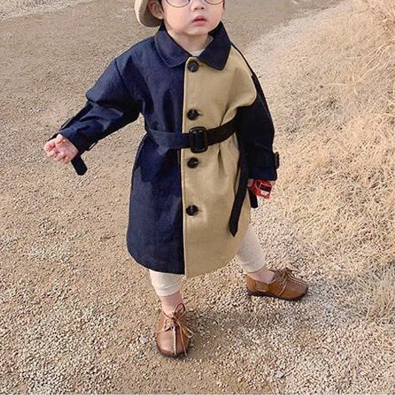 

chifuna Boys&girls Windbreaker Style Jacket New Fashion Fall Autum Outerwear Trench Coat Costume Children Coats Girls Clothes