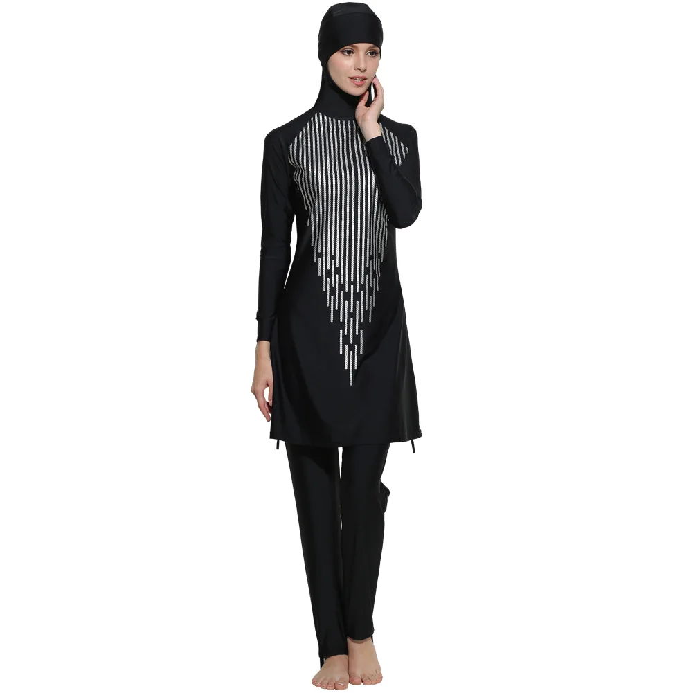 

2019 summer muslim swimwear swimming clothes islamic women modest hijab plus burkinis wear bathing suit spf anti full coverage