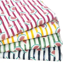 4 цвета арбуза хлопок саржевая ткань по метрам для DIY шитье стеганое платье материал для ребенка и ребенка