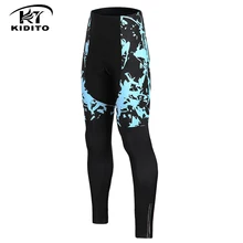 KIDITOKT Pro противоударные зимние велосипедные штаны, сохраняющие тепло, велосипедные колготки, термо флисовые велосипедные брюки для мужчин
