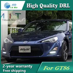 Бесплатная доставка! 12 В 6000 К СИД DRL дневного света чехол для Toyota GT86 2013 рамки противотуманных фар автомобиля стиль