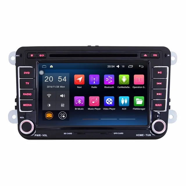 7 Quad Core 1024 600 2 Din Android 6 0 1 Auto Radio For Volkswagen VW