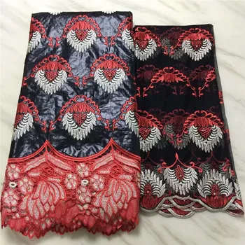 

African Lace Fabric bazin Riche Fabric 2018 New Design Embroidered Bazin Riche Getzner With Tulle Lace African Lace pl6-84