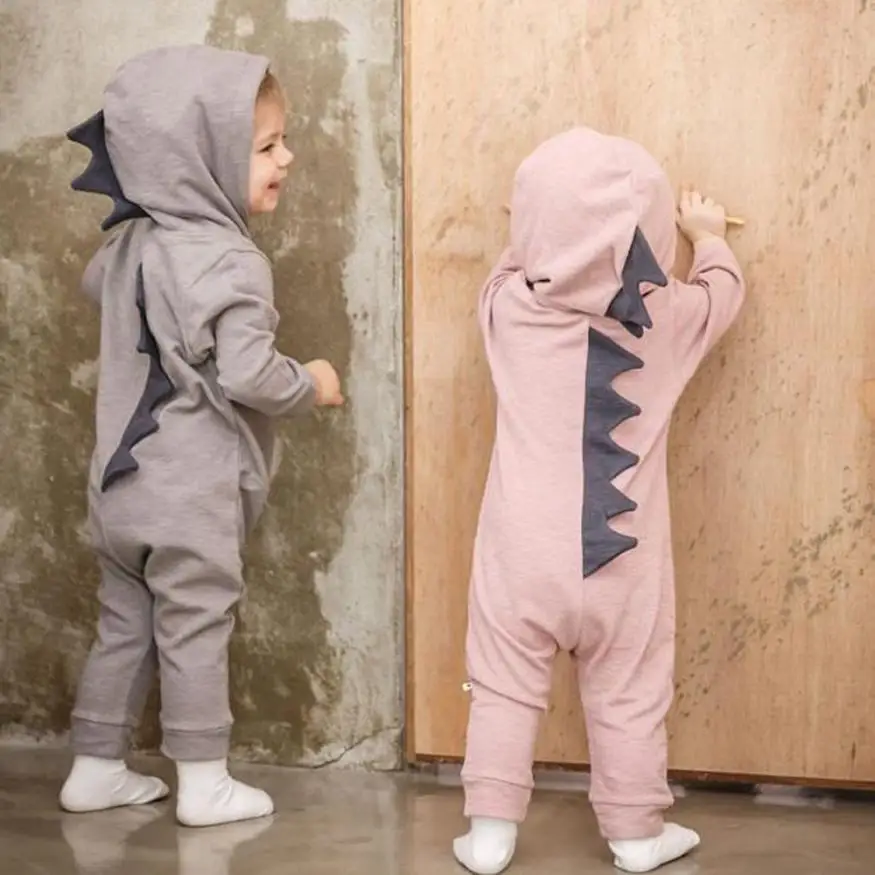 

Wholesale Newest Infant Baby Boy Girl Dinosaur Hooded Cartoon Romper Jumpsuit Outfits Baby Clothes Newborn Clothes Baby Rompers
