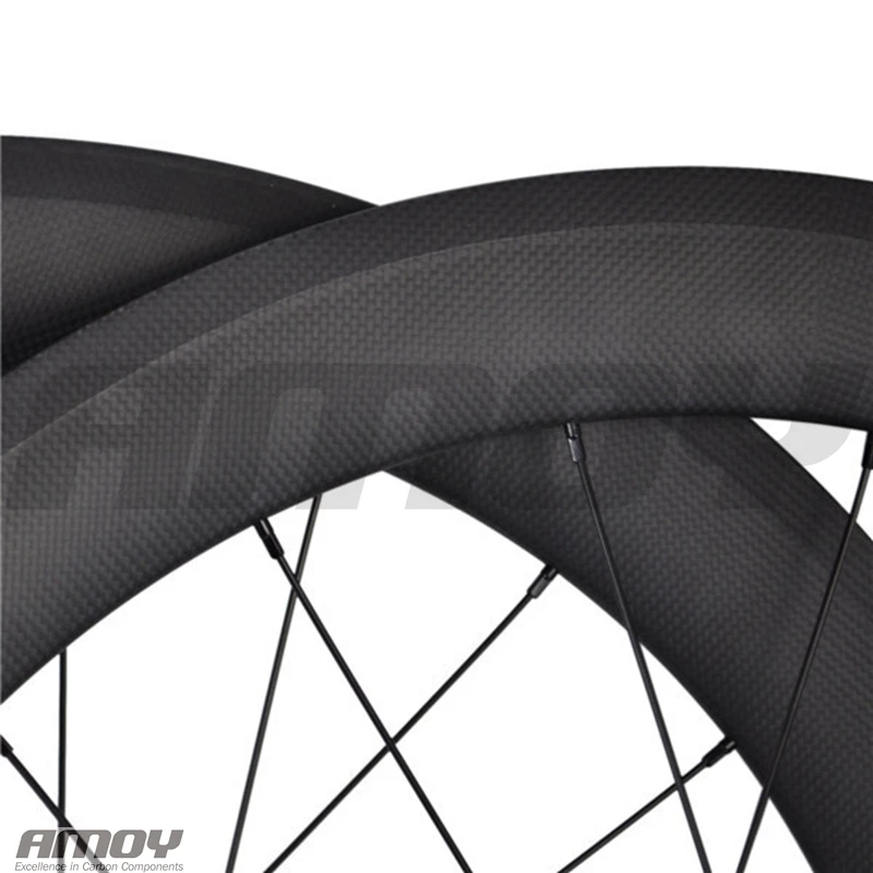 Cheap 700c 60mm Tubular UD matte Special Carbon cycling clincher novatec single speed carbon track bicycle Fixed Gear Wheels 5