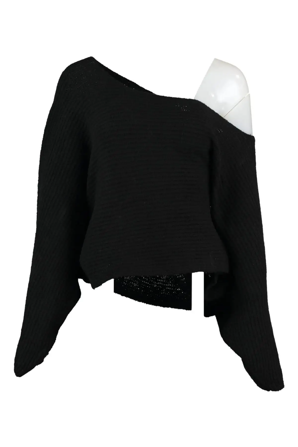 

Trendyol WOMEN-Black Boat Neckline Sweater Sweater TWOAW20FV0054