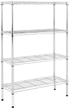 Chrome Metal Wardrobe 4 Layers Storage Rack 48x18x72″ Rolling Wheels HOT SALE