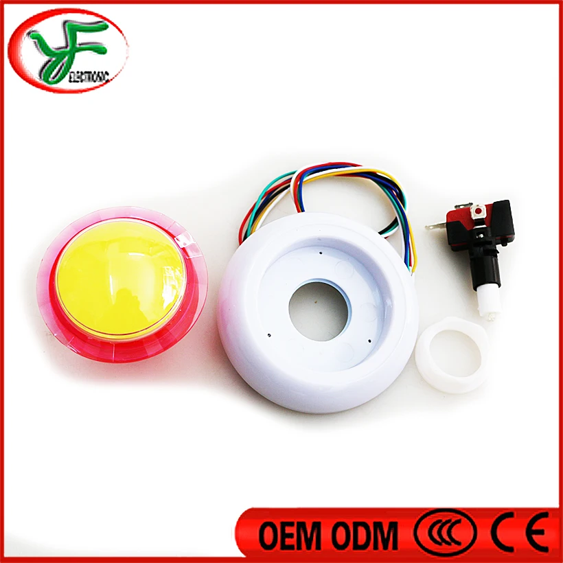 1 шт. 12В RGB мигающий в цикле с 76 мм/80 мм/93 мм подсветкой кнопка для игрушки подарок