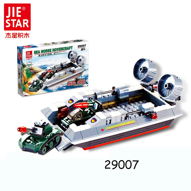 29007 282pcs Military Anti-terrorism Series Sea Horse Hovercraft Building Block Building Block For Kid Compatible Legoing 29007 282pcs Military Anti-terrorism Series Sea Horse Hovercraft Building Block Building Block For Kid Compatible Legoing
