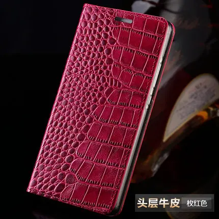 Чехол для телефона из натуральной кожи с откидной крышкой для Xiao mi Red mi K20 PRO 4X ручной работы из крокодиловой кожи с плоской текстурой чехол для Xiaomi mi 9T mi 6 f1 - Цвет: 04-Rose pink