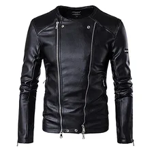 Zogaa мужская куртка из искусственной кожи, мужская куртка для фитнеса, модная мужская байкерская куртка, мужская кожаная куртка