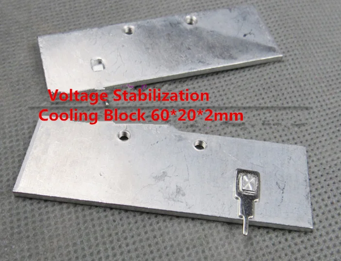 

Free Ship 5PCS/LOT Voltage Stabilization Cooling Block 60*20*2mm Aluminum heat sink With rivet cooling aluminium plates radiator