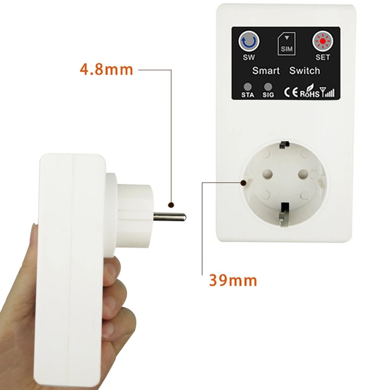 

16A EU GSM Power Socket Remote Control Switch Relay Smart Intelligent Sockets Outlet 3000W SMS Call Android App Home Automation