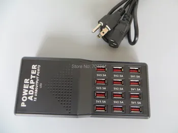 

100pcs/lot 12 Ports USB Output Charger Multi-use Power Adapter Super speed AU Plug