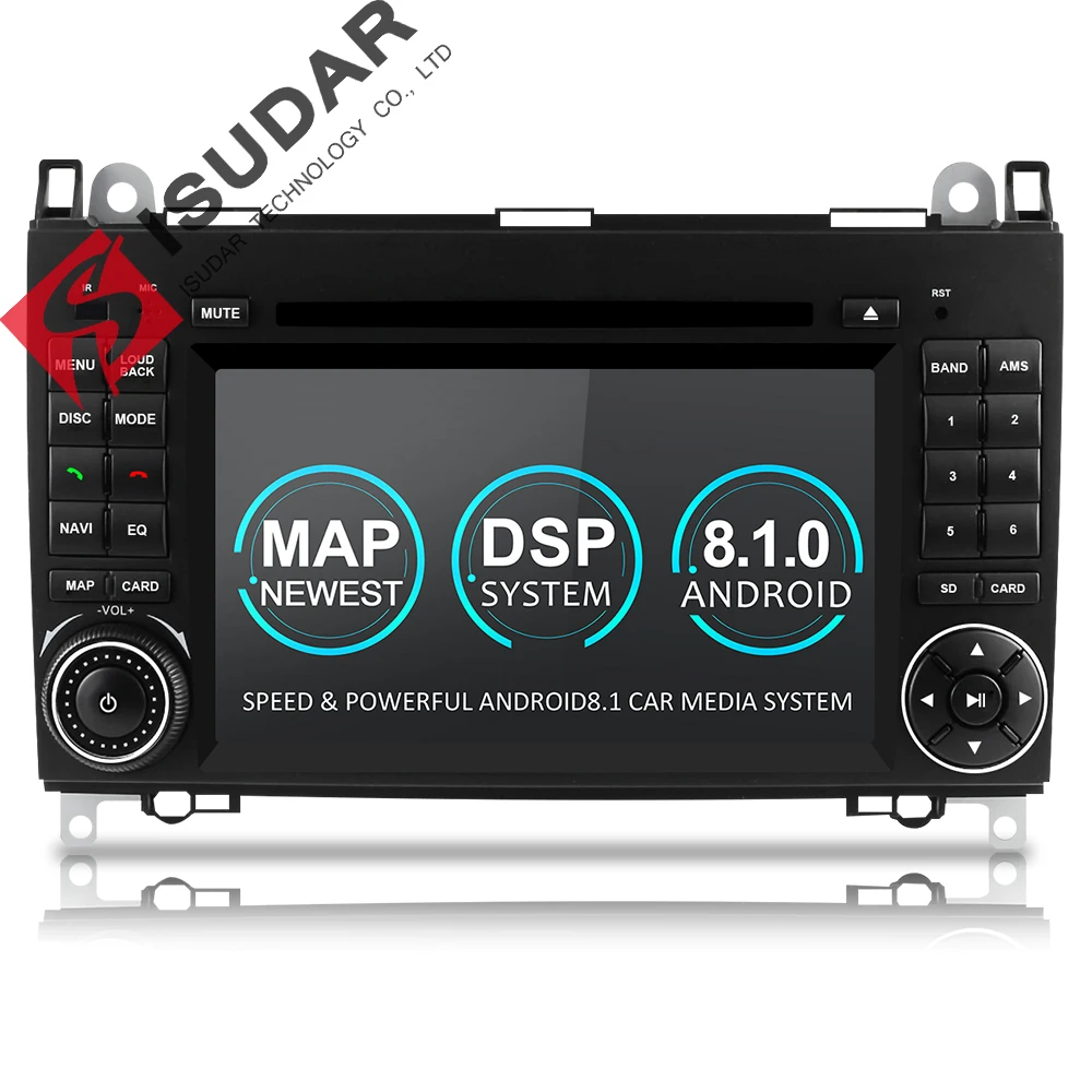 Isudar Штатня Автомагнитола Навигация 2Din на Android 8.1 для автомобилей Mercedes/Benz/Sprinter/B200/B-class/W245/B170/W209/W169 Wifi Радио Мультимедиа с Поддержкой CANBUS канбус - изображение